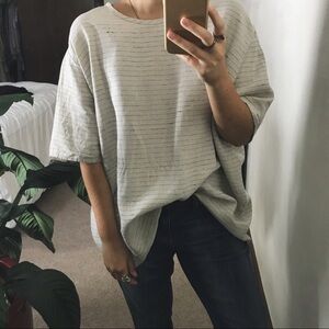 Flax Cream Striped Women's Top